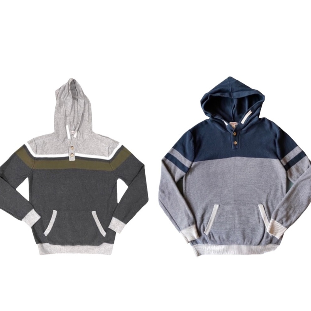 Cat & Jack Boys Hooded Sweaters SET OF 2 Size XL 16